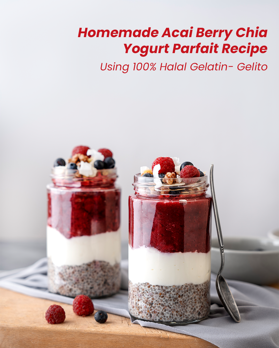 Homemade Acai Berry Chia Yogurt Parfait Recipe